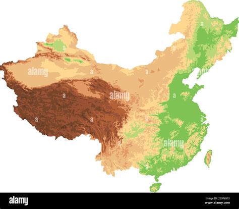 Topographic map of china Stock Vector Images - Alamy