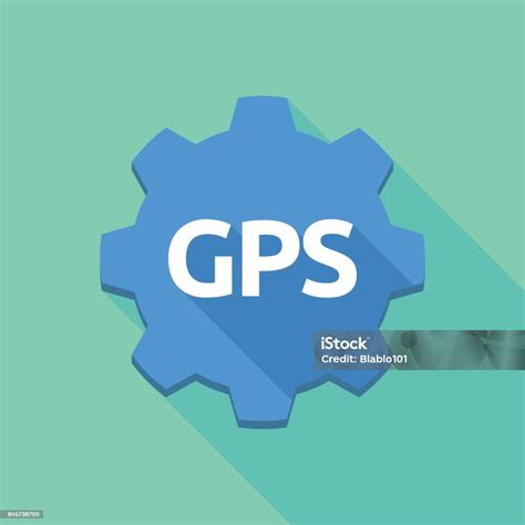 Long Shadow Gear With The Global Positioning System Acronym Gps Stock Illustration - Download ...
