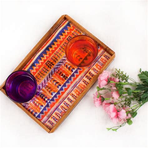 Aztec Rectangle Wooden Tray – Crafthues