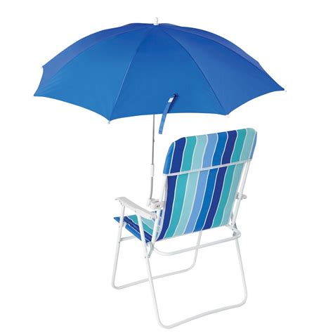 Buy Clip-On Umbrella Blue, Personal Beach Chair Umbrella - Universal ...