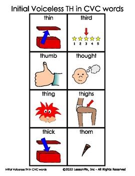 Initial Voiceless TH in CVC words by Miss GuacaMOLLY SLP | TPT