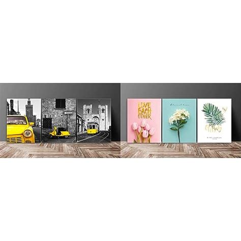 SAF Multieffect UV Textured Panel Painting (Set of 3, 12 Inches X 27 ...
