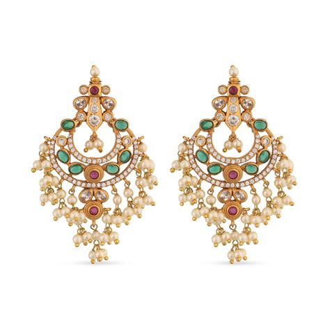 TARINIKA Womens Ehimay Gold-Plated Indian Cubic Zirconia Dangle ...