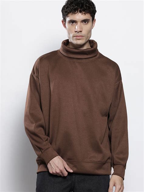 Men's Sepia Relaxed Fit Solid Casual Sweatshirts – TIGC