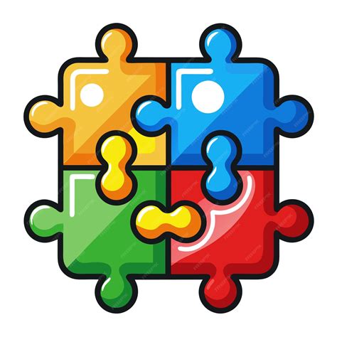 Jigsaw puzzle clip art and Vector Design With a White Background ...