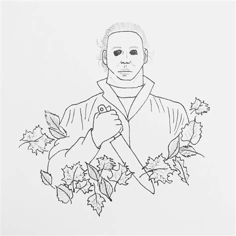 Michael Myers Drawing Full Body - Anime Drawing Styles