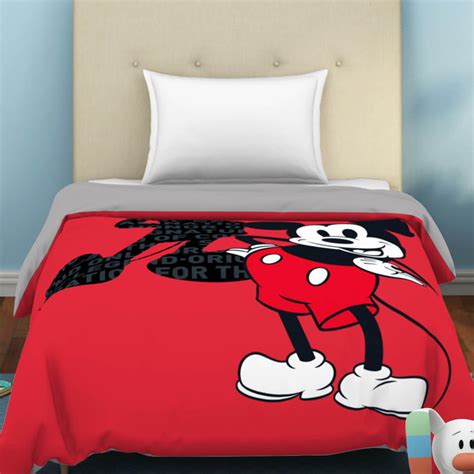 Buy SPACES Disney Mickey Multicolour Printed 180TC Cotton Single Bed ...