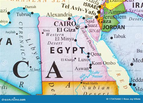 Map of Egypt stock photo. Image of explore, country - 173476460
