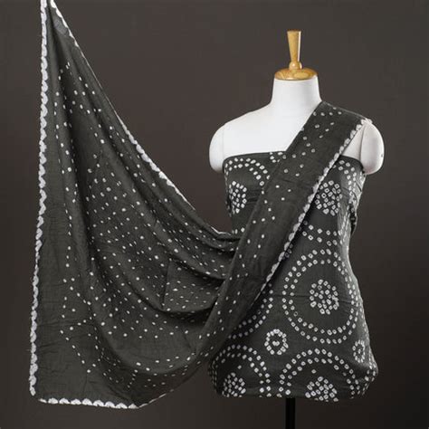 Grey Suit Dress Material - Unstitched Suit Set with Dupatta | iTokri