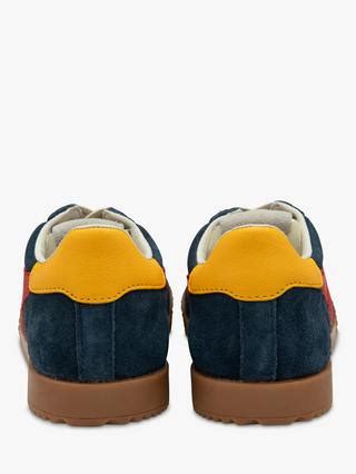 Gola Kids' Elan Low Lace Up Trainers, Navy/Red/Sun