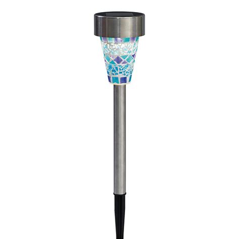 Solar Blue Mosaic Pathway Light