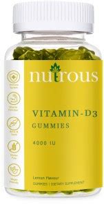 Nutrous Calcium + Vitamin D Gummies Supplement for Kids, Men & Women ...
