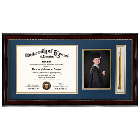 Snapklik.com : GraduationMall 11x22 Mahogany Diploma Frame