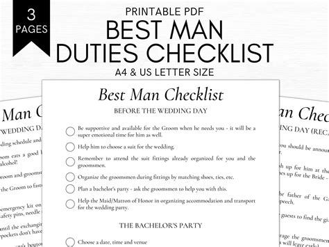 Best Man Responsibilities