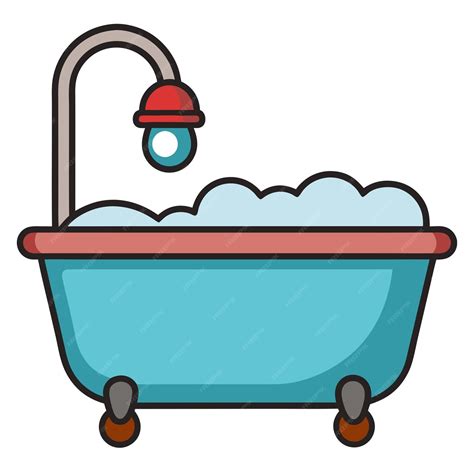 Bathtub clip art and Vector Design With a White Background | Premium AI ...