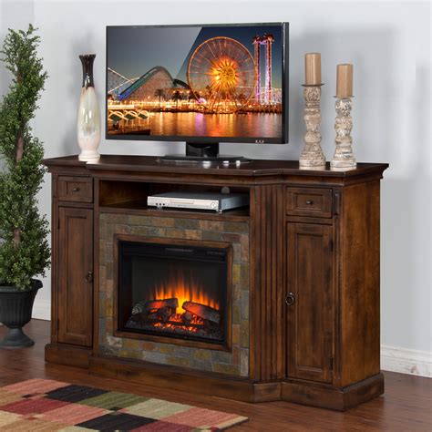 Sunny Designs Santa Fe 72 in. Electric Fireplace TV Console - Walmart.com