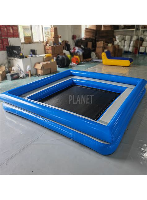 Hot Sale Inflatable Floating Dock Swimming Pool Inflatable Water Platform With Protection Net