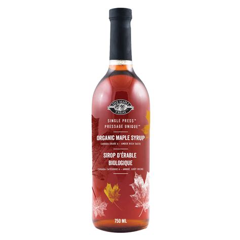 The Maple Treat Single Press Organic Maple Syrup, 750 ml/25.4 fl. oz