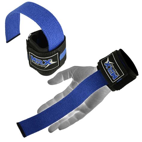 Mrx Weight Lifting Bar Straps With Wrist Support Wraps Heavy Duty Bodybuilding Workout GYM ...