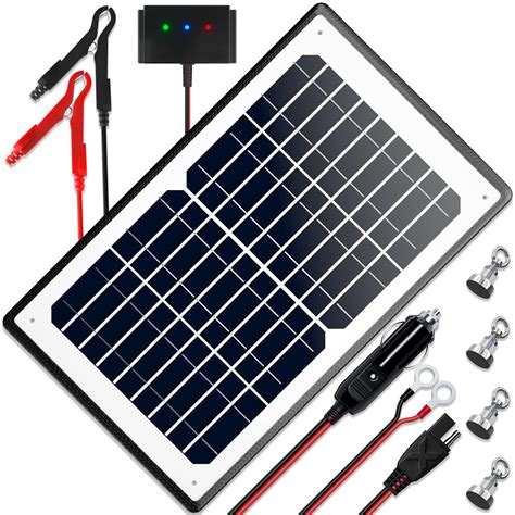Buy POWOXI Solar Panel, 12V 10W Magnetic Solar Battery Charger ...