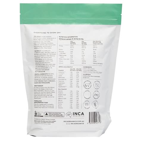 Inca Organics Organic Whey Coconut Protein Powder 1kg