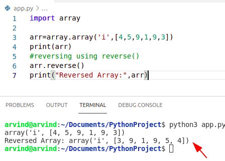 Image result for Inverse Array Python