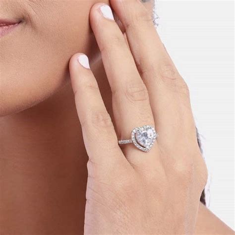 Heart Solitaire Studded 925 Sterling Ring - Valentine's Gift – Zavya