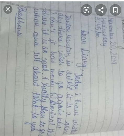 Write a diary entry on a simple topic - Brainly.in