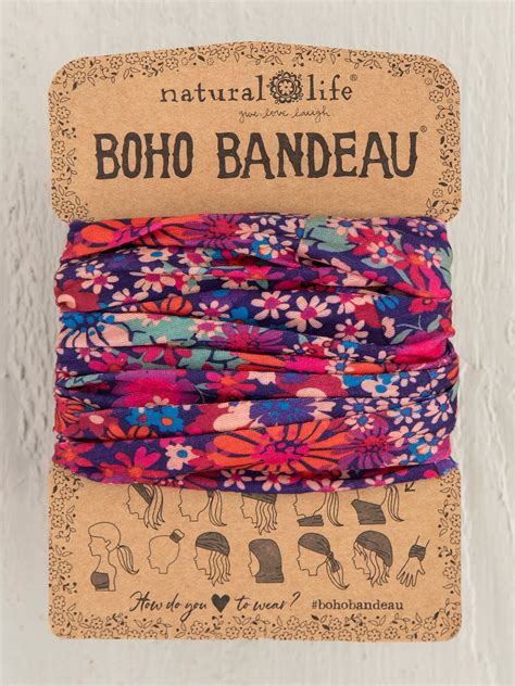 Full Boho Bandeau® Headband - Floral Border – Natural Life