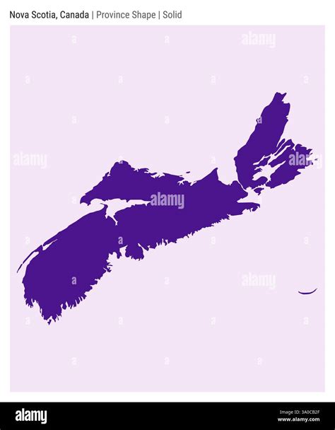 Nova Scotia, Canada. Simple vector map. Province shape. Solid style ...