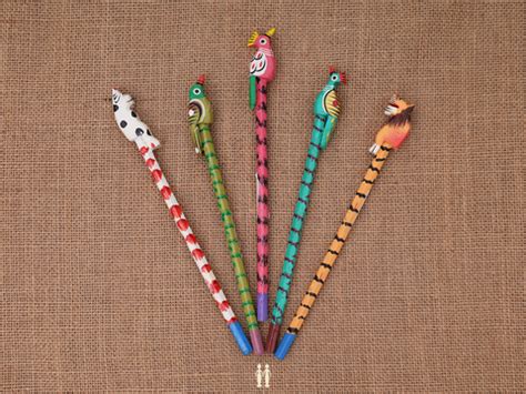 Wooden Pencil Set Of 5 For Kids – Sundari Silks