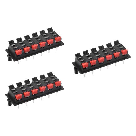 uxcell 2 Row 12 Way Spring Speaker Terminal Clip Push Release Connector ...