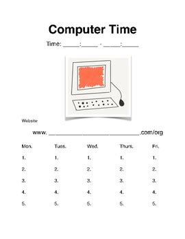 Image result for Classroom Computer Schedule Example