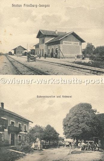 Friedburg-Lengau - Bahnhof - 1918 - Wiener Werkstätte Postkarten