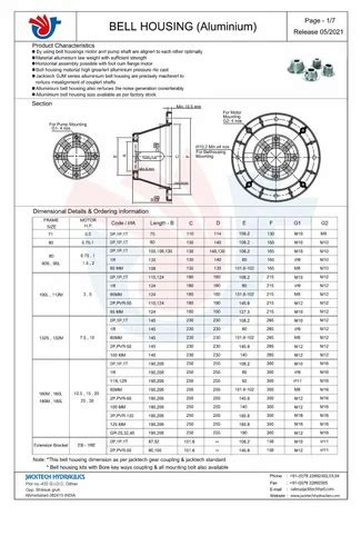 Bell Housing - Aluminum Bell Housing Manufacturer from Ahmedabad