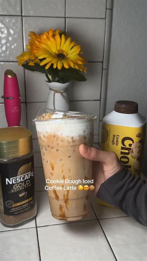 Cookie dough Iced coffee latte | Video published by Cynthialovexo | Lemon8