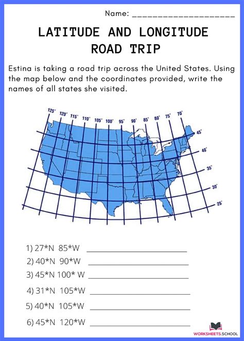 Free usa latitude and longitude activity, Download Free usa latitude ...