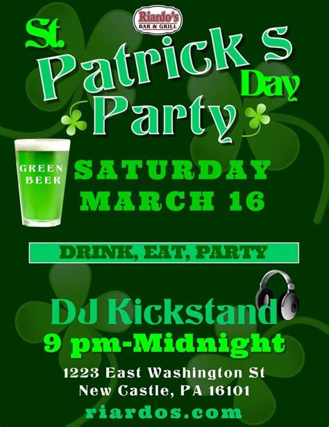 St Patricks Day Party, Riardo's Bar & Grill, New Castle, 16 March to 17 ...