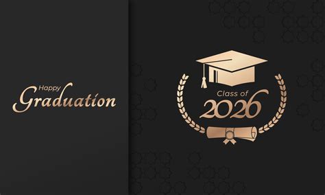 Class of 2026 Year Graduation of Decorate Congratulation with Laurel Wreath for School Graduates ...