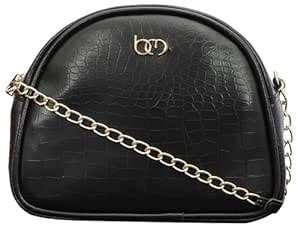 Buy Bagsy Malone Half Moon Sling Bag | Modish Sling Bag (Croco Black ...