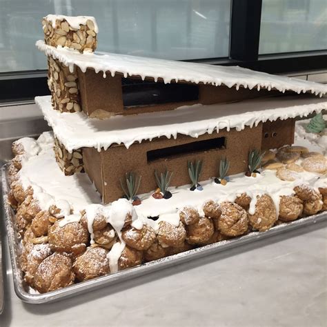 mid century modern gingerbread house template
