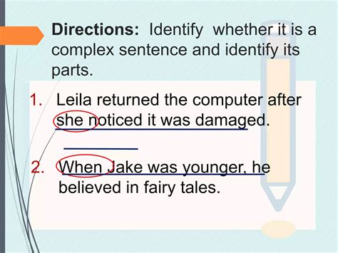 Parts of Complex Sentence | PPTX