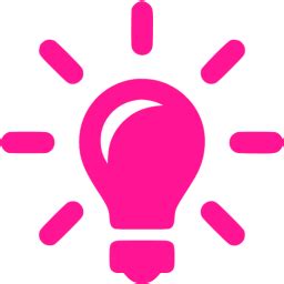 Deep pink solutions icon - Free deep pink light bulb icons