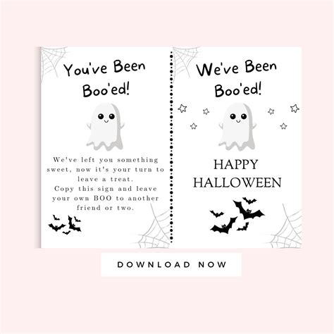 You've Been Booed Printable Letter Black and White, Halloween Boo Basket, Halloween Kid Activity ...