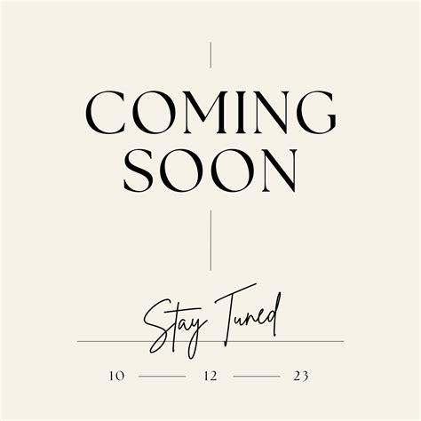 Coming Soon Announcement Template