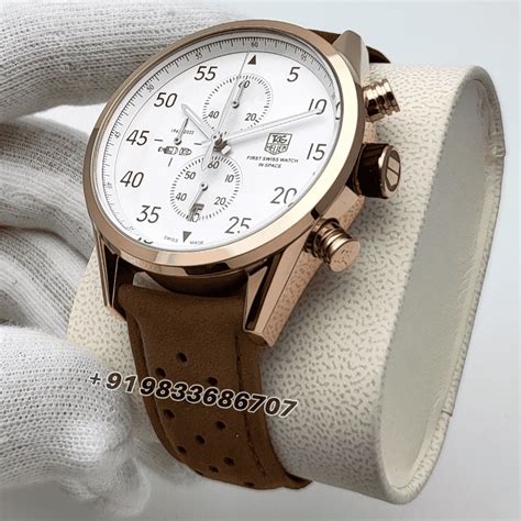 Tag Heuer Space 1962 Leather Strap High Quality Chronograph Watch ...