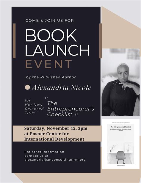 The Entrepreneur’s Checklist Book Signing Event at Posner Center for ...