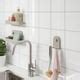 ÖBONÄS triple hook with suction cup, grey-beige, 7x11 cm (2 ¾x4 ¼") - IKEA