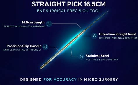 HARVIN SURGITECH 16.5cm Stainless Steel Straight Pick, Surgical ...