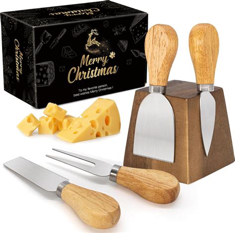 Amazon.com: Cheese Knife Set for Charcuterie - 4 Small Stainless Steel ...